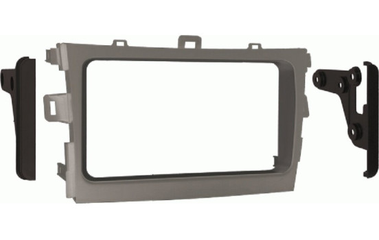 2-DIN radiopanel Toyota Corolla/Verso (AR2) 2009-2018 (METRA) Silver