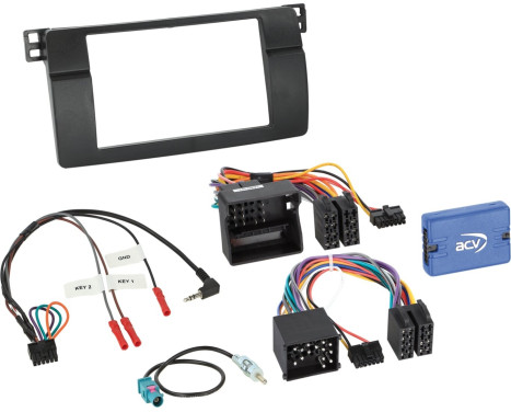 2-DIN-sats BMW 3-serie (E46) Mittmontering