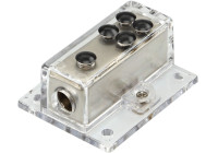 Kraftfördelningsblock (silver) 1x20 mm² in / 4x10 mm² ut