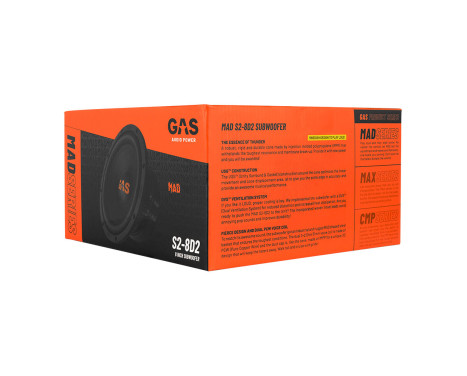 GAS MAD Level 2 Subwoofer 8" 2x2 Ohm, bild 9