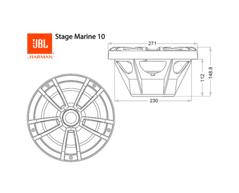 JBL Marine Stage 10 10'' (25cm) Subwoofer, bild 7