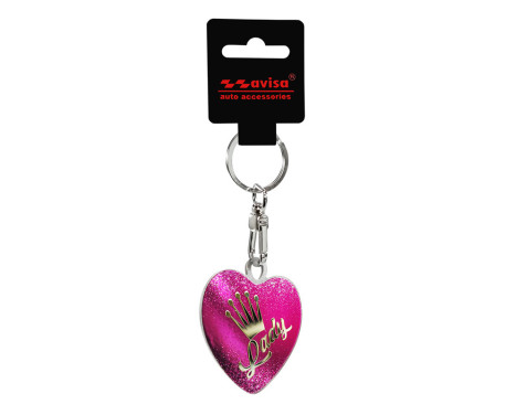 Nyckelring i rostfritt stål - Lady Heart, bild 2