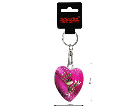 Nyckelring i rostfritt stål - Lady Heart, bild 3