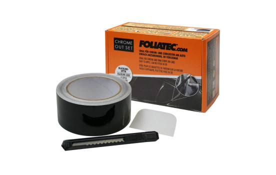 Foliatec 'Chrome Out' set Black Glossy - Folieremsa 5cm x 15m