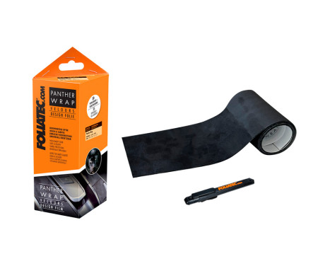 Foliatec Cockpit Design Folie Panther Wrap (Alcantara-Look) - Svart - 15x140cm