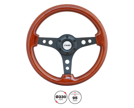 Simoni Racing Sport ratt Tammy 330mm - Real Wood, bild 2