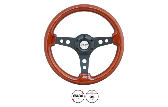 Simoni Racing Sport ratt Tammy 330mm - Real Wood, bild 2