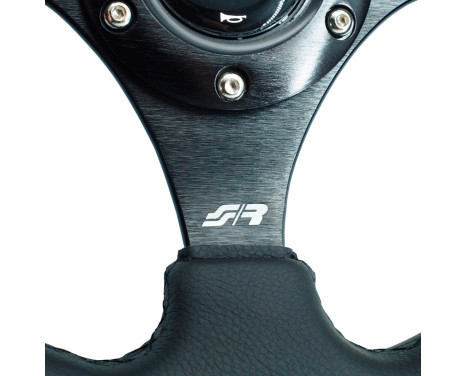 Simoni Racing Universal Sportratt 'Rolle' - Svart Eko-Läder - Diameter 300mm, bild 3