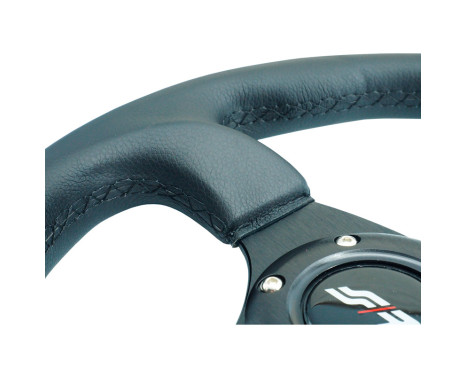 Simoni Racing Universal Sportratt 'Rolle' - Svart Eko-Läder - Diameter 300mm, bild 4