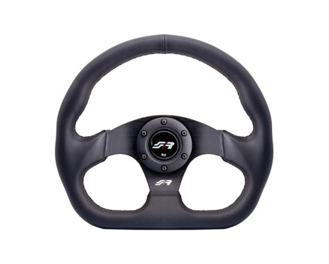 Simoni Racing Universal Sports Steering Wheel 'Need for Speed' - Svart ekologiskt läder - Diameter 330 mm