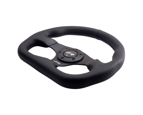 Simoni Racing Universal Sports Steering Wheel 'Need for Speed' - Svart ekologiskt läder - Diameter 330 mm, bild 2