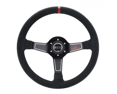 Sparco Universal Sports ratt 'L575 Monza' - Svart mocka - Diameter 350 mm