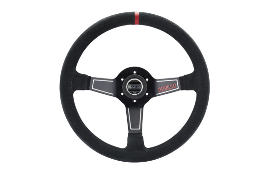 Sparco Universal Sports ratt 'L575 Monza' - Svart mocka - Diameter 350 mm