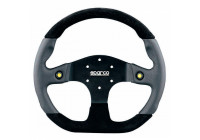 Sparco Universal Sports ratt 'L999 Mugello' - Grått läder & svart mocka - Diameter 330mm