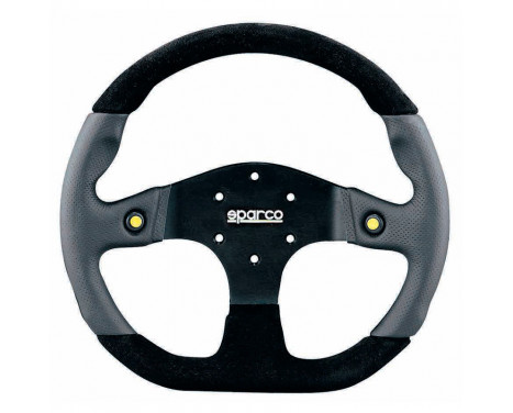 Sparco Universal Sports ratt 'L999 Mugello' - Grått läder & svart mocka - Diameter 330mm