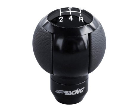 Simoni Racing Gear Knob LÅS - Aluminium/svart ekologiskt läder