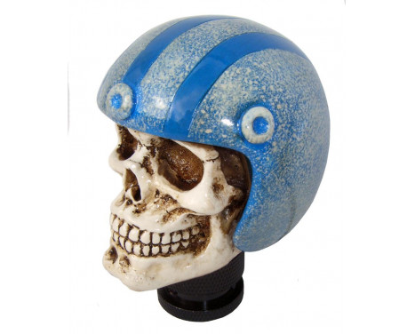 Simoni Racing Gear Shift Knob Skull + Blå hjälm