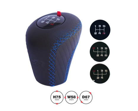 Simoni Racing Gear Shift Knob Slick - Svart Läder