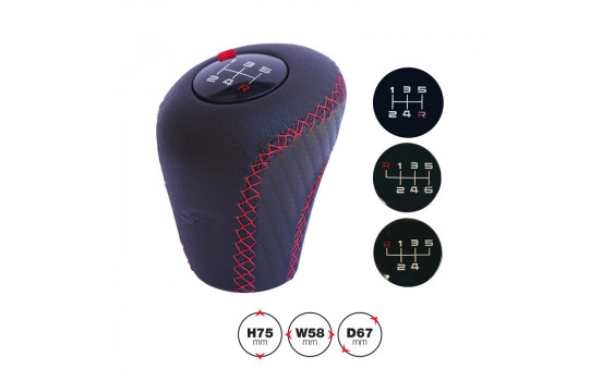 Simoni Racing Gear Shift Knob Slick - Svart Läder
