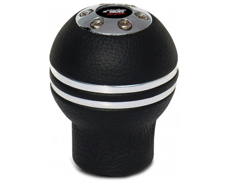 Simoni Racing Gear Shift Knop Indigo - Krom/svart läder