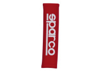 Sparco set med säkerhetsbältesöverdrag - Broderad logotyp - Röd