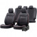 otoM Fuller Seat cover set 'Premium' - Svart + Röd kant - 11 delar