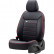 otoM Fuller Seat cover set 'Premium' - Svart + Röd kant - 11 delar, miniatyr 2