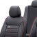 otoM Fuller Seat cover set 'Premium' - Svart + Röd kant - 11 delar, miniatyr 3