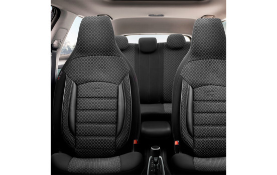 Universal Tyg CityBug Seat Cover Set Sport Plus Black - 9-delat - lämplig för sidokrockkudde, bild 4