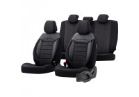 Universal Velours/Cloth Seat Cover Set 'Comfortline' Svart - 11 delar