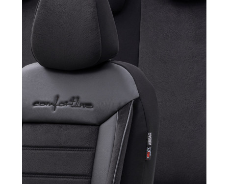 Universal Velours/Cloth Seat Cover Set 'Comfortline' Svart - 11 delar, bild 3