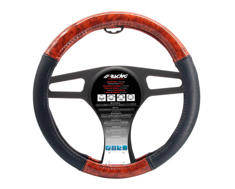 Simoni Racing Rattöverdrag Trä - Svart Eko-Läder - 37-39cm