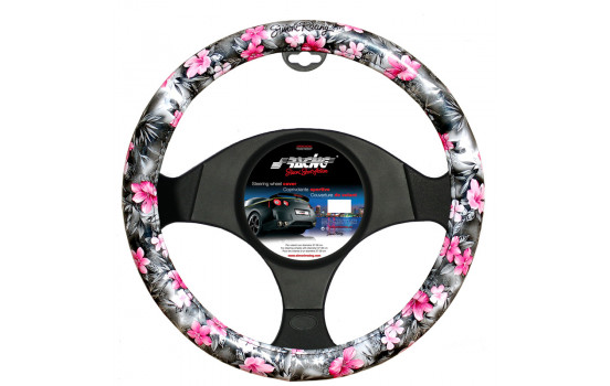 Simoni Racing Rattskydd Blomma Svart/Rosa