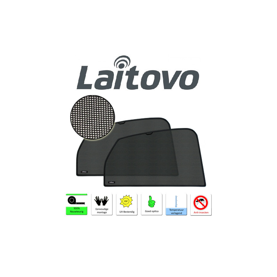 Set Car Shades (achterportieren) compatibel met Volvo V50 Station 2003-2012 (2-delig) Pasklare Auto Zonwering