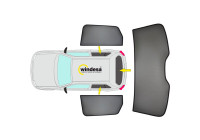 SunClip Synlighet & Solskydd lämplig för Lynk & Co 01 2021-