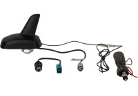 Shark roof antenna AM/FM incl adapters DIN & Fakra (phantom)