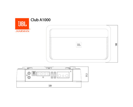 JBL Club A1000 1-Channel Mono Subwoofer Amplifier (1x 1000W), Image 10