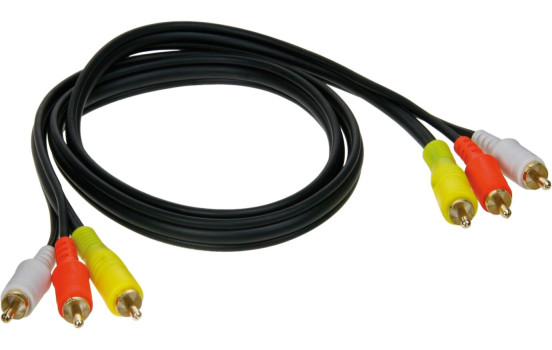 A/V Cable 1 mtr. 3 plugs red - white - yellow