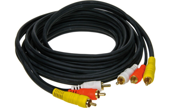 A/V Cable 3 mtr. 3 plugs red - white - yellow