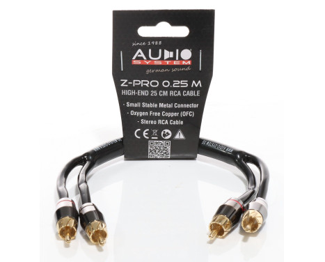 AUDIO SYSTEM HIGH-PERFORMANCE RCA CABLE 250mm OFC cinch cable, Image 2