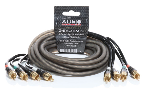AUDIO SYSTEM HIGH-PERFORMANCE RCA CABLE 5000mm 4-way OFC cinch cable, Image 2