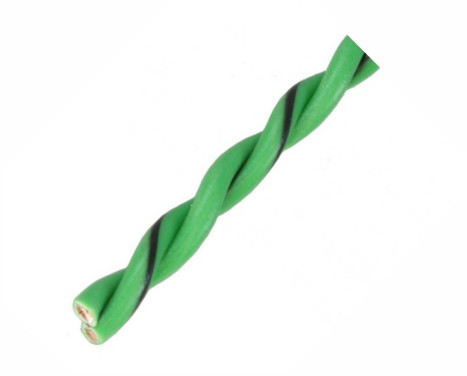 AUDIO SYSTEM "TWISTED" speaker cable green. 2x 0,75mm². 100 mtr per roll