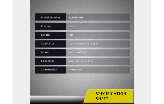 Recoil Echo OFC RCA Cinch Cable 2 Channel 360cm, Image 2