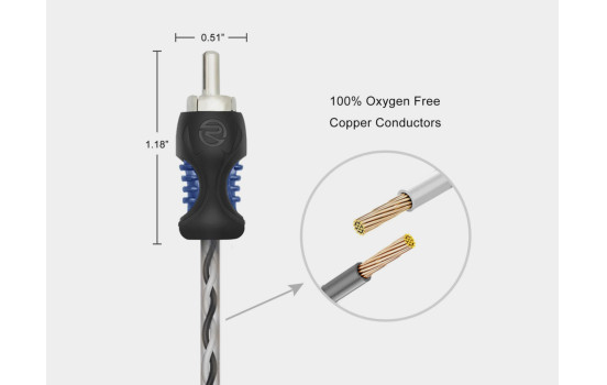 Recoil Echo OFC RCA Cinch Cable 2 Channel 360cm, Image 6