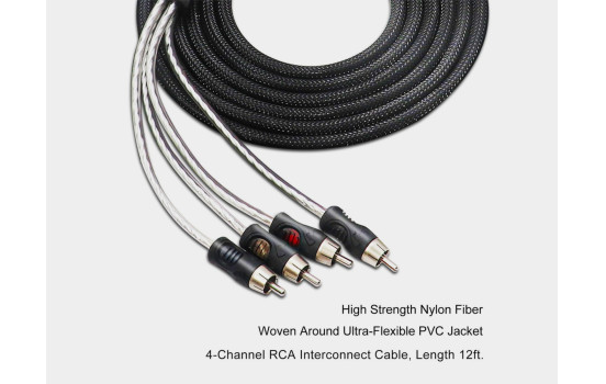 Recoil Premium OFC RCA Cinch Cable 4 Channel 270cm, Image 5