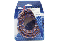 Speaker cable 2 x 1.50 mm transparent blue 10 meters