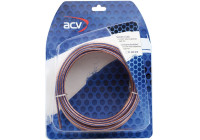 Speaker cable 2 x 2.50 mm transparent blue 10 m