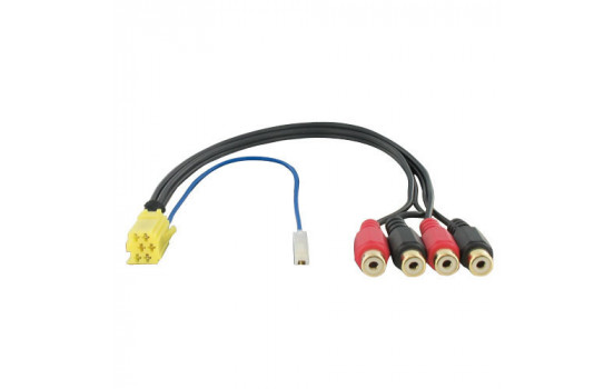 Mini ISO yellow 6 pin room C1 -> 4 x RCA