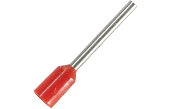Wire end sleeve for cable size: 1.5 mm² with red insulation