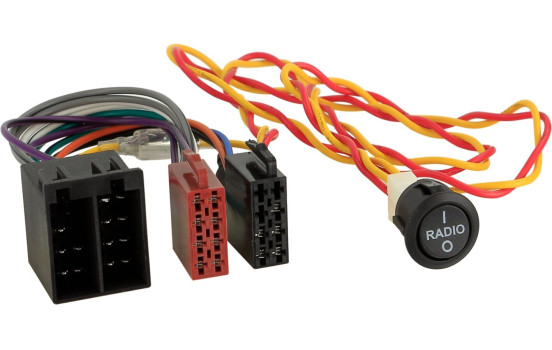 Radio Connection Cable ISO extension cable with on/off switch 80cm cable